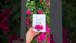 Cute flower bunny art