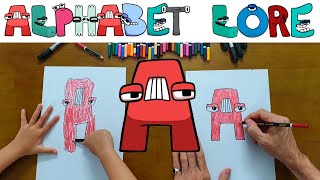 How To Draw Alphabet Lore - Letter A - Easy Drawing Tutorial for Beginners