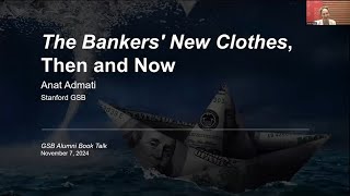 ”The Bankers’ New Clothes” Then and Now, with Professor Anat Admati