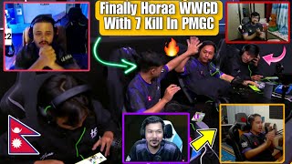 Horaa Esports 7 Kill With WWCD In PMGC🏆| Cr7 Horaa Happiest Moment🐔| Horaa Comeback | Streamer React