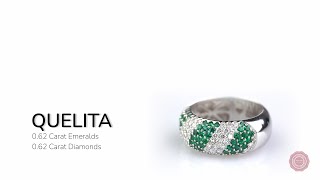 Emerald and Diamond Wedding Band - Quelita