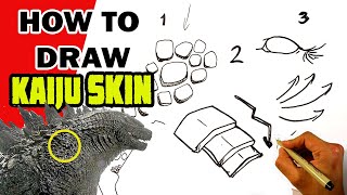 EASY How to Draw GODZILLA Skin Lesson