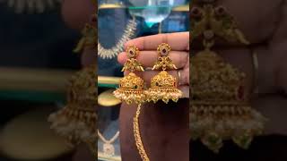 Latest Gold Jhumka Designs 2024/Temple jhumka designs/latest gold earrings Design #gold #earrings