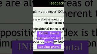 INBDE - Dental Implants Osseointegration