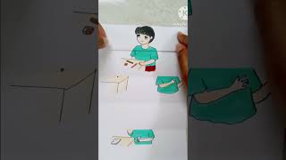 True story of life 😂in paper folding art 🩷#art#cartoon#tiktok#art#funny#comedy#foryou#drawing#shorts