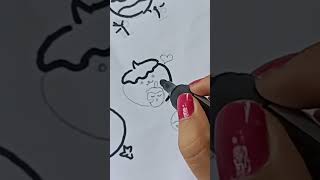 super cute and easy drawing😍#youtubeshorts #shorts