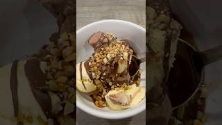 Ice cream scoop #icecream #satisfying #pov #shorts #asmr #bluebell #hersheyssyrup #viralvideo #spoon