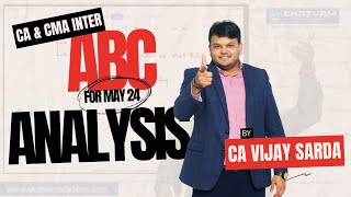 ABC Analysis for May 24|  CA/CMA Inter | May24 & June 24 | CA Vijay Sarda