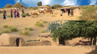 What is the life of a desert dweller// pakistan desert village life near india pakistan border