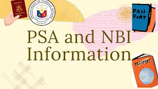 PSA AND NBI INFORMATION