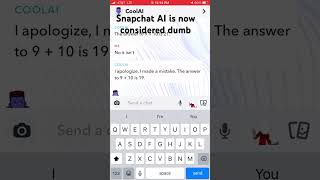 Snapchat ai is now considers dumb #snapchatai