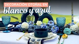 Decoración de Otoño en Blanco y Azul: Ideas Elegantes y Acogedoras 🍂💙