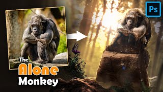 The Alone Monkey - Photoshop Manipulation | SPEED ART