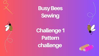 Busy Bee Sewing Challenge 1