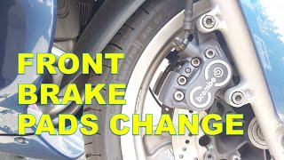 BMW R1100rt front brake pads replacement, change, service