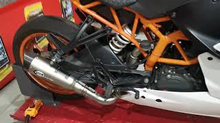 Proformance muffler at KTM RC200