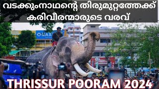 തൃശ്ശൂർ പൂരത്തിന് ഗജവീരന്മാർ വന്നിറങ്ങുന്ന കായ്ച്ച | THRISSUR POORAM2024#thechikottukavuramachandran