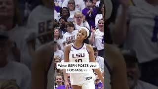 when ESPN post your footage #tailoredtechnique #videography #angelreese #barbie #womensbasketball