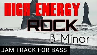 Bassless Backing Track High Energy Rock B Minor (Bm)