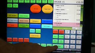 How To Use Cafe Till With Eat In Take Out Options Sam4S SPS2300 EPOS Cash Register