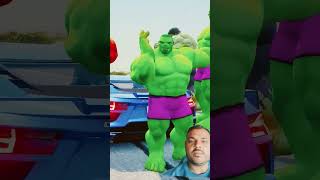 ALL HULK BROTHERS SAVES SMALL HULK! BY VENOM'S |CAR HIT 😱😳#shorts #gta#funny