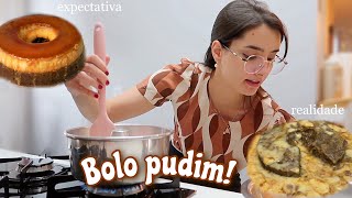 Bolo pudim deu tudo errado, devo desistir? muitas reflexões - Mah Marangoni