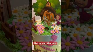 Masha and the bear cake #shorts#cake #baking #birthday #mashaandthebear