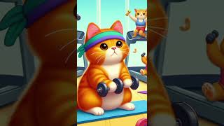 Come on, let's exercise, don't lose to this orange cat