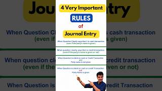 Important Journal Entries Rules #shorts #journalentries #journalentry #bookkeeping #accounting