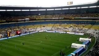 Salida de Leones Negros a calentar (ABUCHEOS PARA EL SUPUESTO LOCAL)