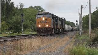 A Wheeling and Lake Erie Train with SD40-2s at Greenwich Ohio Sep 23