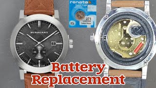 How To Change Battery BURBERRY BU9905 The City Swiss Watch