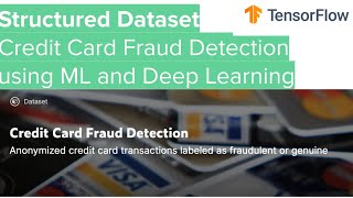 Structured Dataset: Credit Card Fraud Detection using ML and Deep Learning