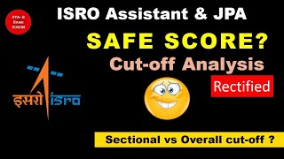 Rectified ISRO Assistant JPA Cutoff analysis Dec 2023