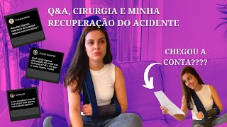 Fui no hospital trocar o gesso, minha recuperação do acidente e respondendo perguntas dos seguidores