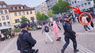 شور آشوب در المان و در گیری بین اسلام گرایان / جرمنی شهر من هایم 👮‍♀️