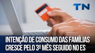 Intenção de consumo das famílias cresce pelo 3º mês seguido no ES