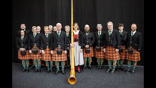 "Highland Cathedral" Eröffnungs Zeremonie an der Curling WM in  Schaffhausen / ZCPB 2024