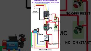 Contactor Wiring Diagram For 3-Phase Motor 😇 | #Shorts