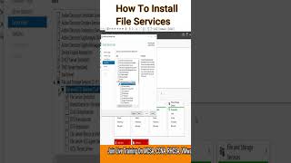 how to Install File Services | #MCSA #icntcollege #shorts