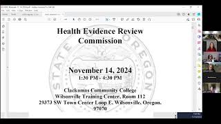 Health Evidence Review Commission Meeting 11-14-2024