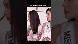 Kỳ Duyên Quỳnh Anh và Thuý Quỳnh media tour #missuniverse