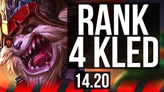 KLED vs SETT (TOP) | Rank 4 Kled, 900+ games | KR Master | 14.20