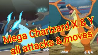 mega charizard x & y all attacks & moves (Pokemon)