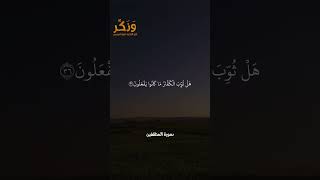 سورة المطففين الآيات من 35 إلى 36 بصوت القارئ سعد الغامدي #حالات  #quran #قرآن  #shorts