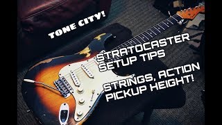 STRATOCASTER SETUP TIPS: KEEPING YOUR GUITAR TUNED UP! PICKUP HEIGHT AND STRING STRETCHING