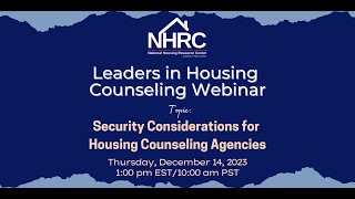 Security Considerations for Housing Counseling Agencies