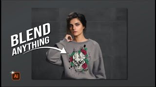 How To Blend Anything Into Textures Or Clothing In Illustrator /Part:2 #mardangraphicsdesigner|