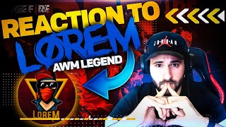 LOREM FREE FIRE AWM LEGEND LETS WATCH TOGETHER