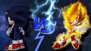 dark sonic vs fleetway Sonic (Sprite animation android animation) old